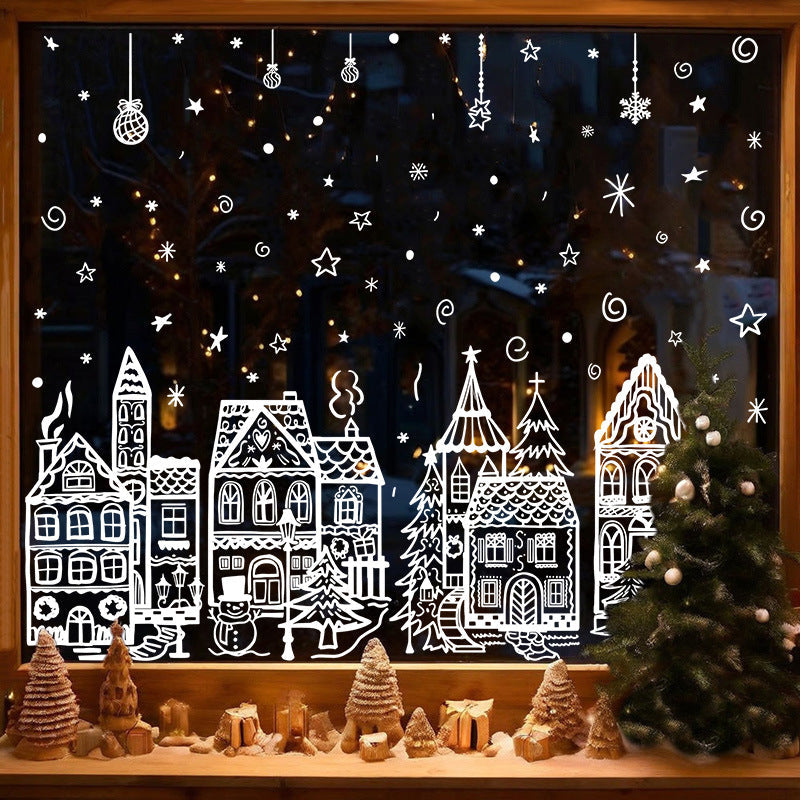 🎄Karácsonyi falu ablakdekorációs szett🎅