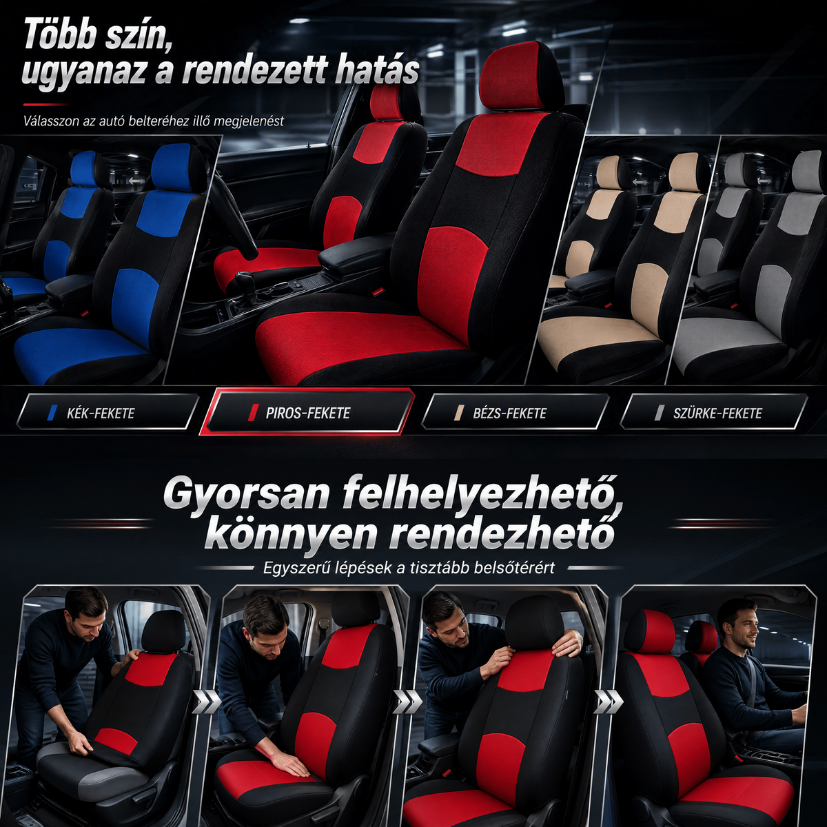 🛑 Vége a koszos, karcos üléseknek és a régi autós huzatok unalmas dizájnjának! ✨ Trendi autóülés-védő huzat – 🛋️ Prémium védelem és stílusos utastér 🚗🔥