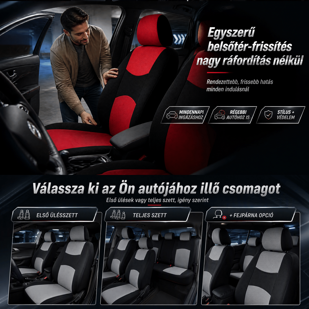🛑 Vége a koszos, karcos üléseknek és a régi autós huzatok unalmas dizájnjának! ✨ Trendi autóülés-védő huzat – 🛋️ Prémium védelem és stílusos utastér 🚗🔥