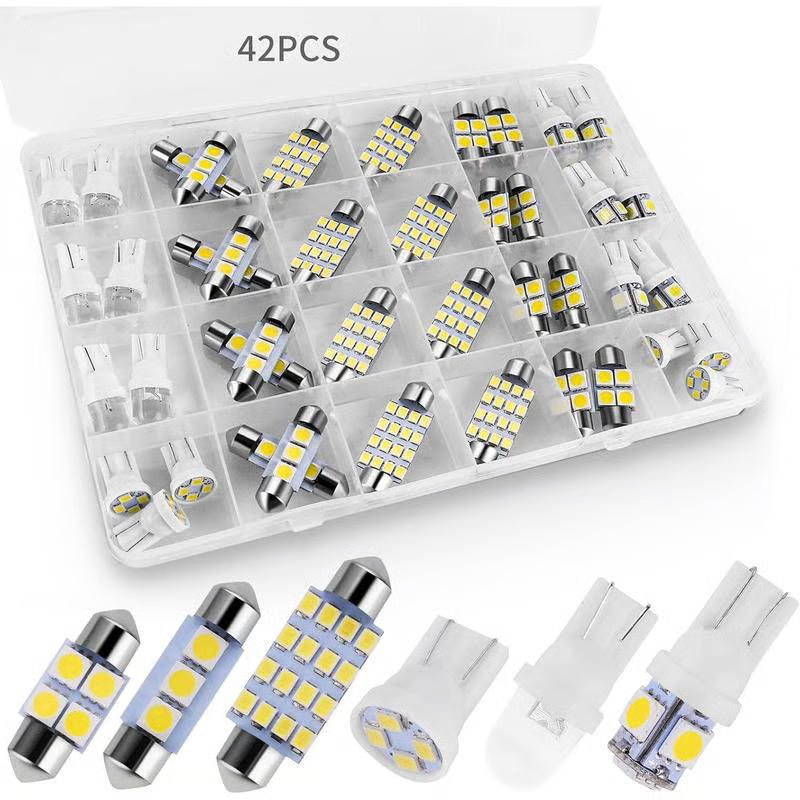💡 Autós belső világításkészlet 42 ultrafényes LED-del - Csatlakoztasd és használd a járművedet